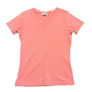 Harold’s Women’s pink vneck tee, t-shirt, cotton, Size XS